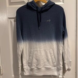 Hollister Men’s Blue White Ombré Sweatshirt Hoodie Size Large XXS